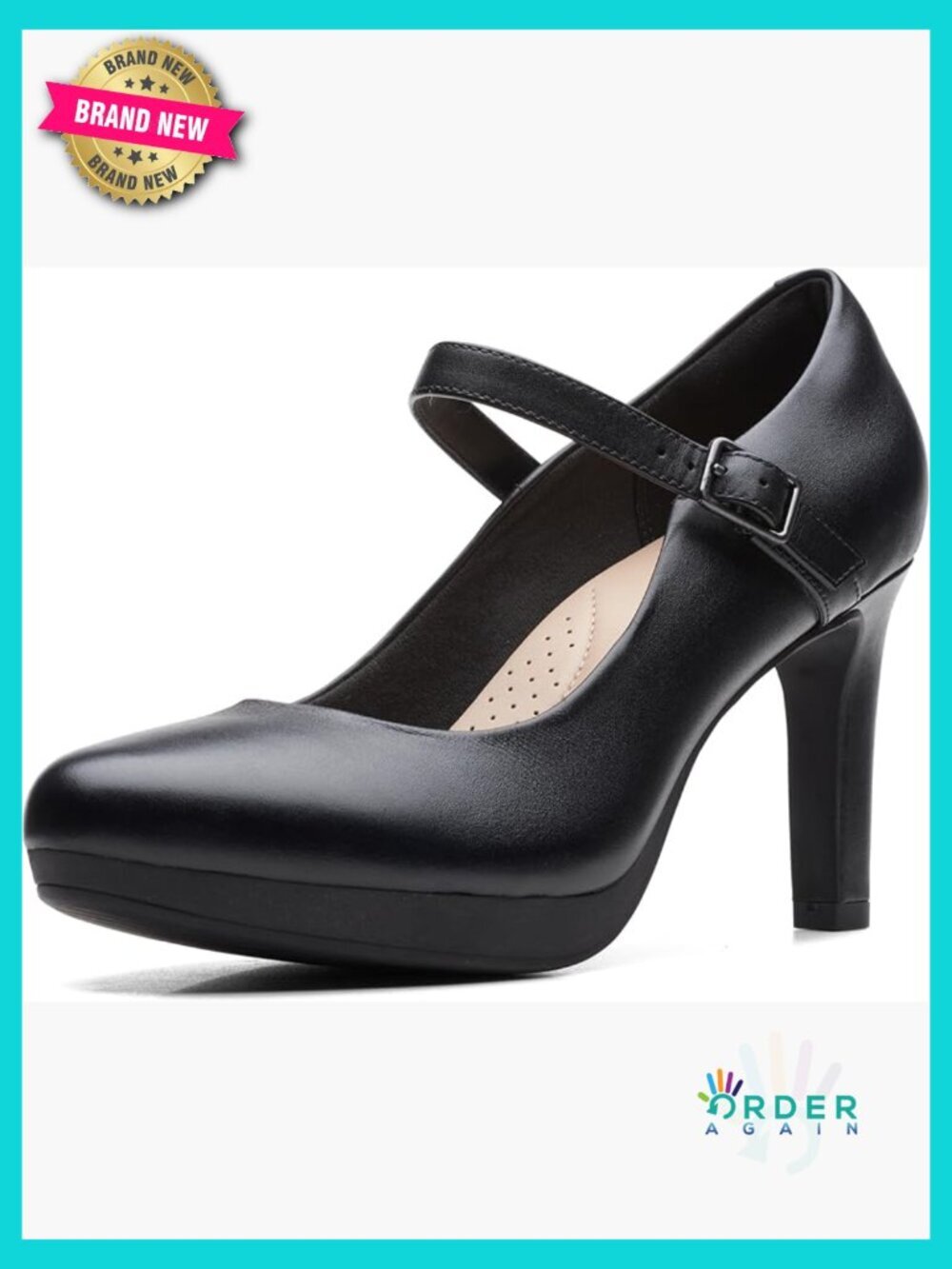 Classic Heeled Pumps with Adjustable Buckle Strap Ortholite Cushioning Stiletto